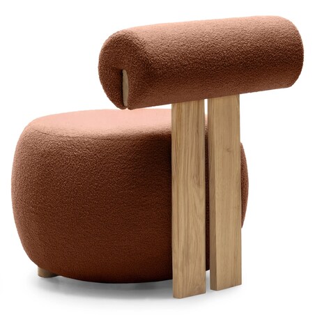 Fotel tapicerowany HANNI - V miedziany 70x63x71 cm