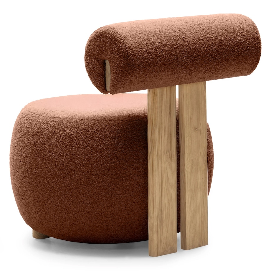 Fotel tapicerowany HANNI - V miedziany 70x63x71 cm