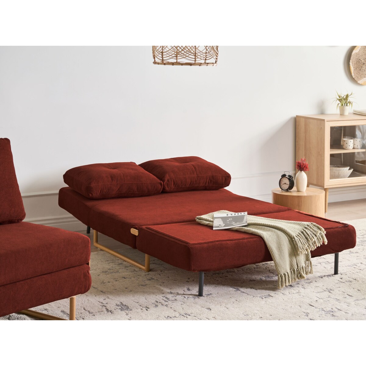 Sofa rozkładana dla 2 osób JERSLEV Czerwony