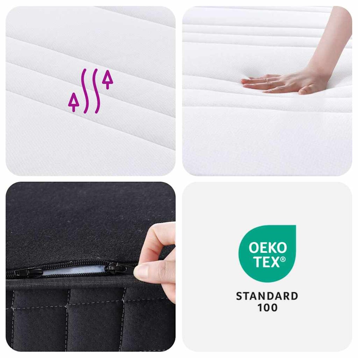 vidaXL Materac bonellowy, twardość średnia, 180x200 cm