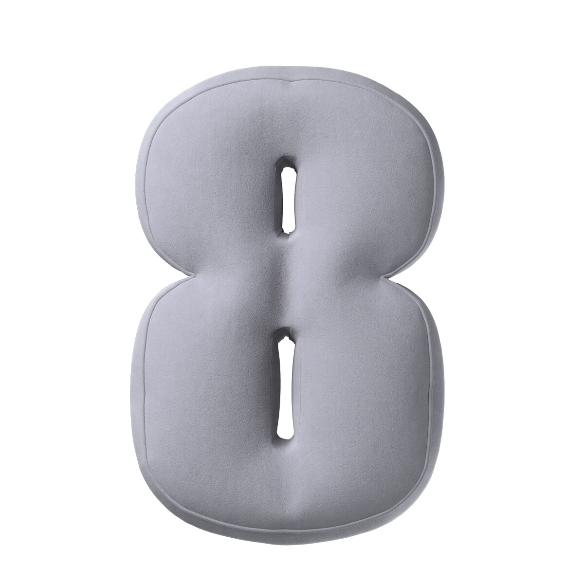 Poduszka Cyferka 8, srebrzysty szary, 25 x 40 cm, Posh Velvet