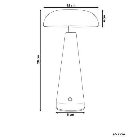 Bezprzewodowa lampa stołowa LED BOCONO Ze ściemniaczem Metal Czarny
