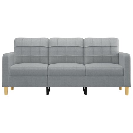 vidaXL Sofa 3-osobowa, jasnoszara, 180 cm, tapicerowana tkaniną