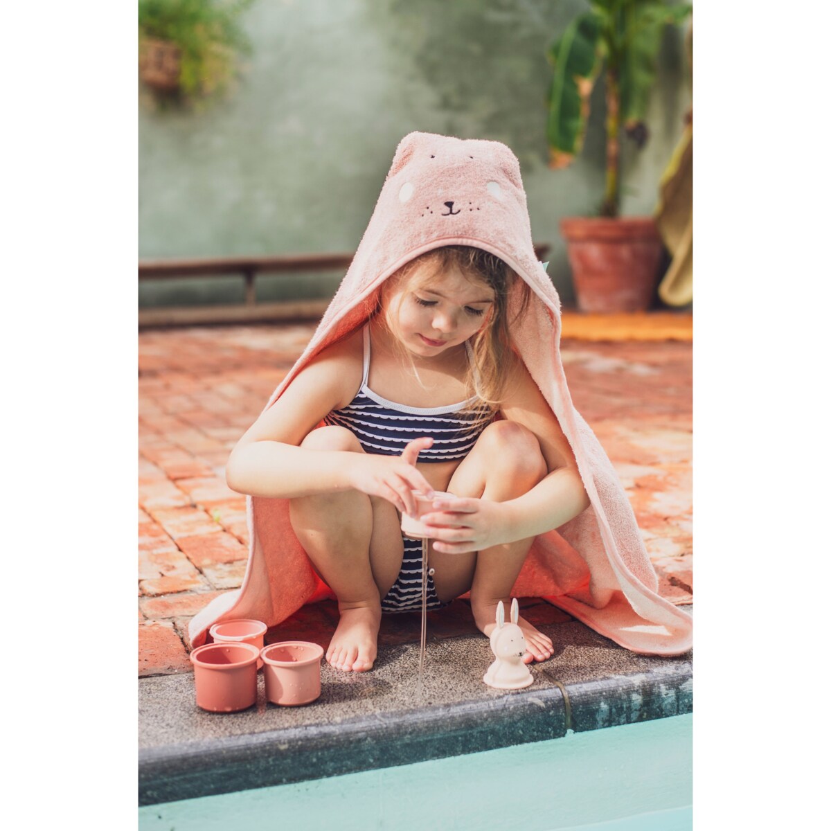 Ręcznik Kąpielowy z Kapturem 70 x 130cm - Królik Trixie Baby