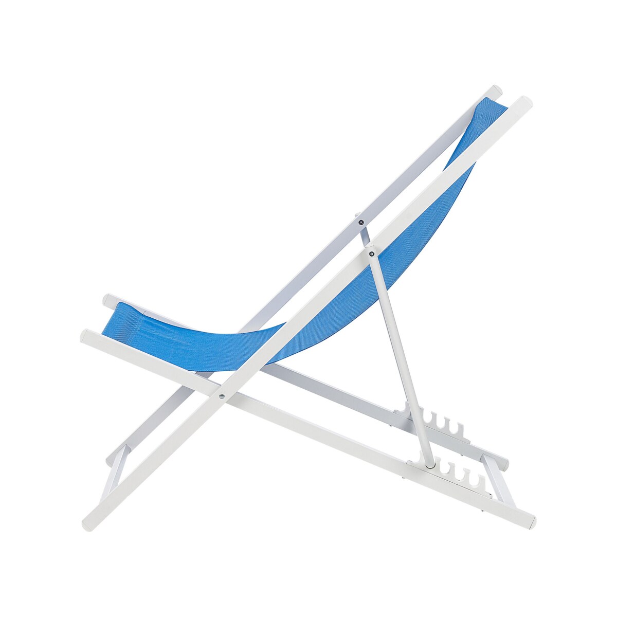 Leżak ogrodowy niebiesko-biały LOCRI II