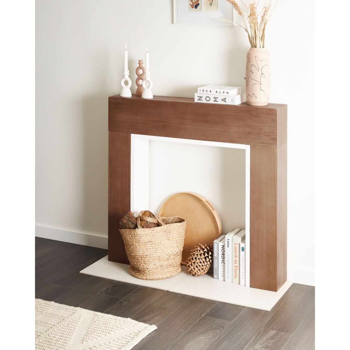 Portal kominkowy BOYANUP Jasnobrązowy