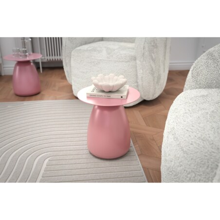 Stolik drewniany różne kolory Baobab 34, kolor pudrowy róż