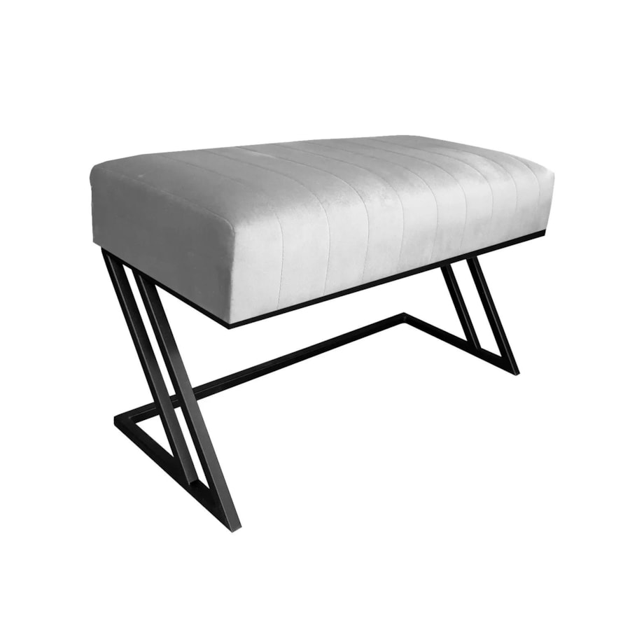 Ławka ROZALIA MG VELVET jasnoszara