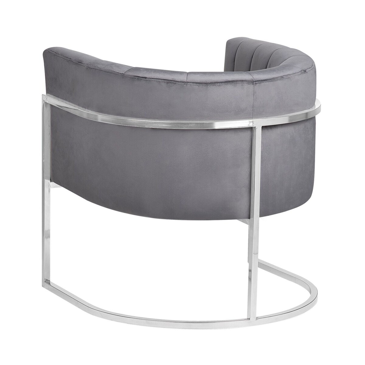 Fotel LARVIK Welur Szary