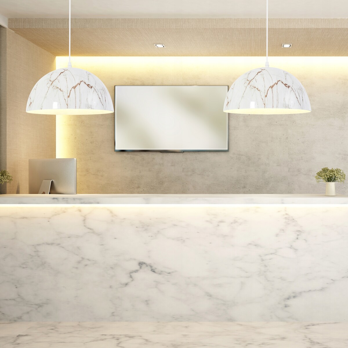 Lampa Sufitowa Wisząca Glamour Marmur Marble