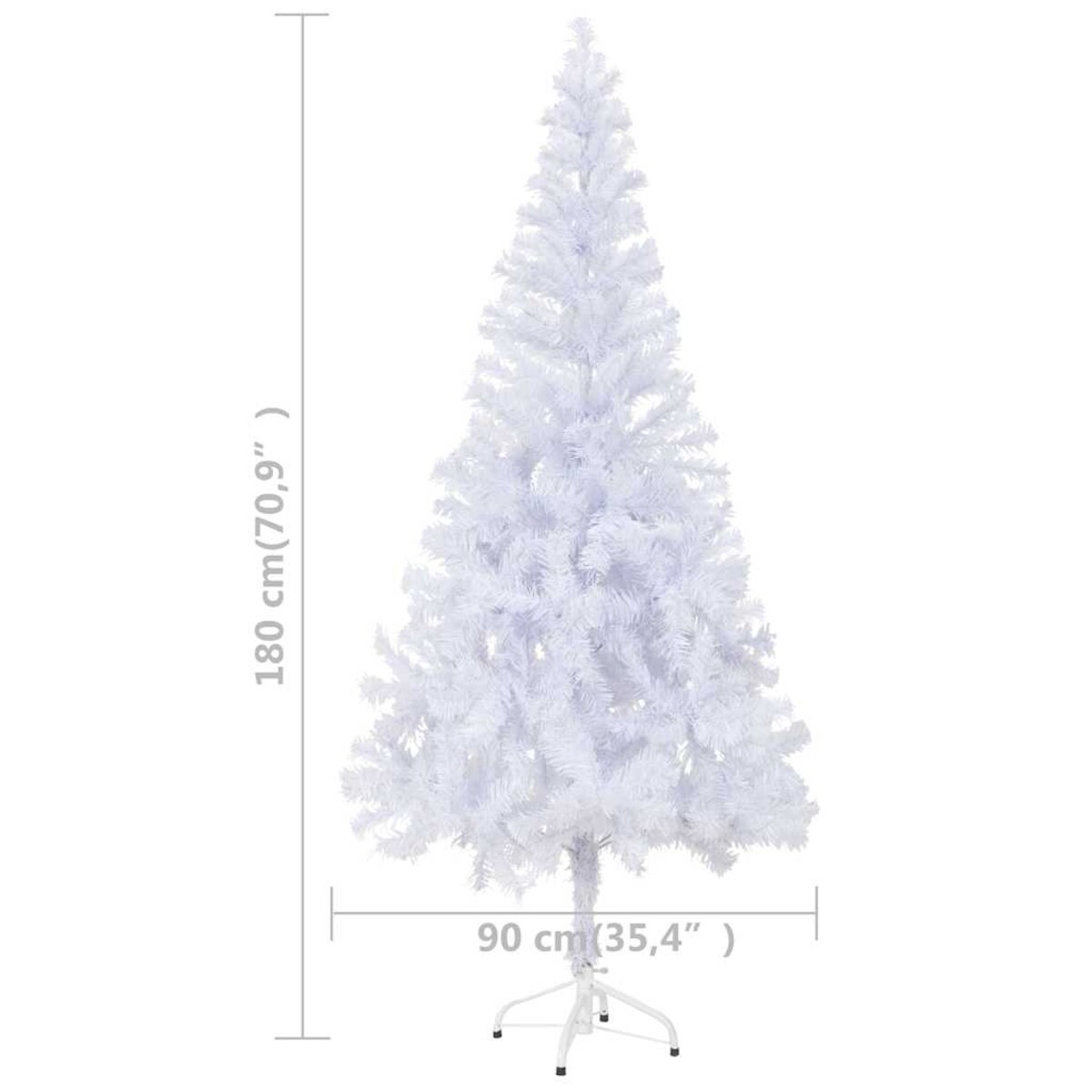 vidaXL Sztuczna choinka z lampkami i bombkami, 180 cm, 620 gałązek