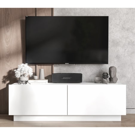 Szafka RTV Komoda Loft Industrialna stojąca / wisząca Biały MAT 120 cm