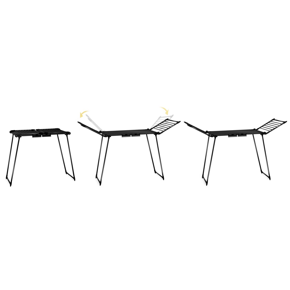 Suszarka na pranie do ubrań bielizny stojąca rozkładana 19m Massido Debora czarna