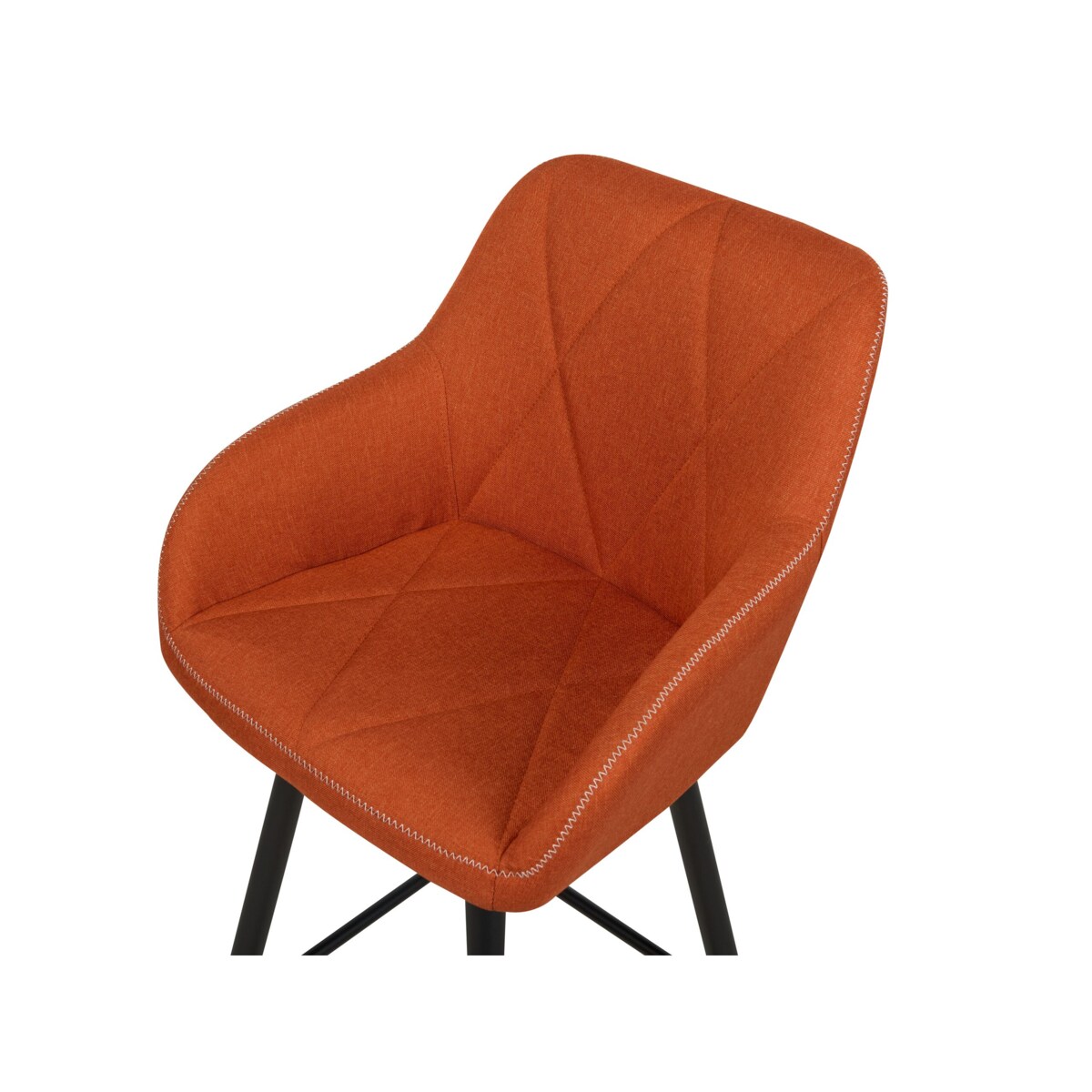 Zestaw 2 krzeseł barowych pomarańczowy DARIEN