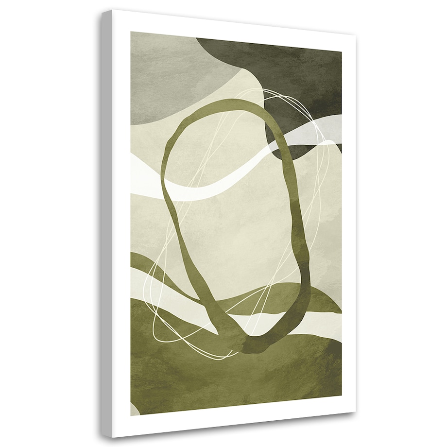 Obraz na płótnie, zielona abstrakcja boho