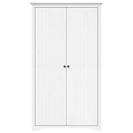 vidaXL Szafa BODO, biała, 99x53,5x173 cm, lite drewno sosnowe