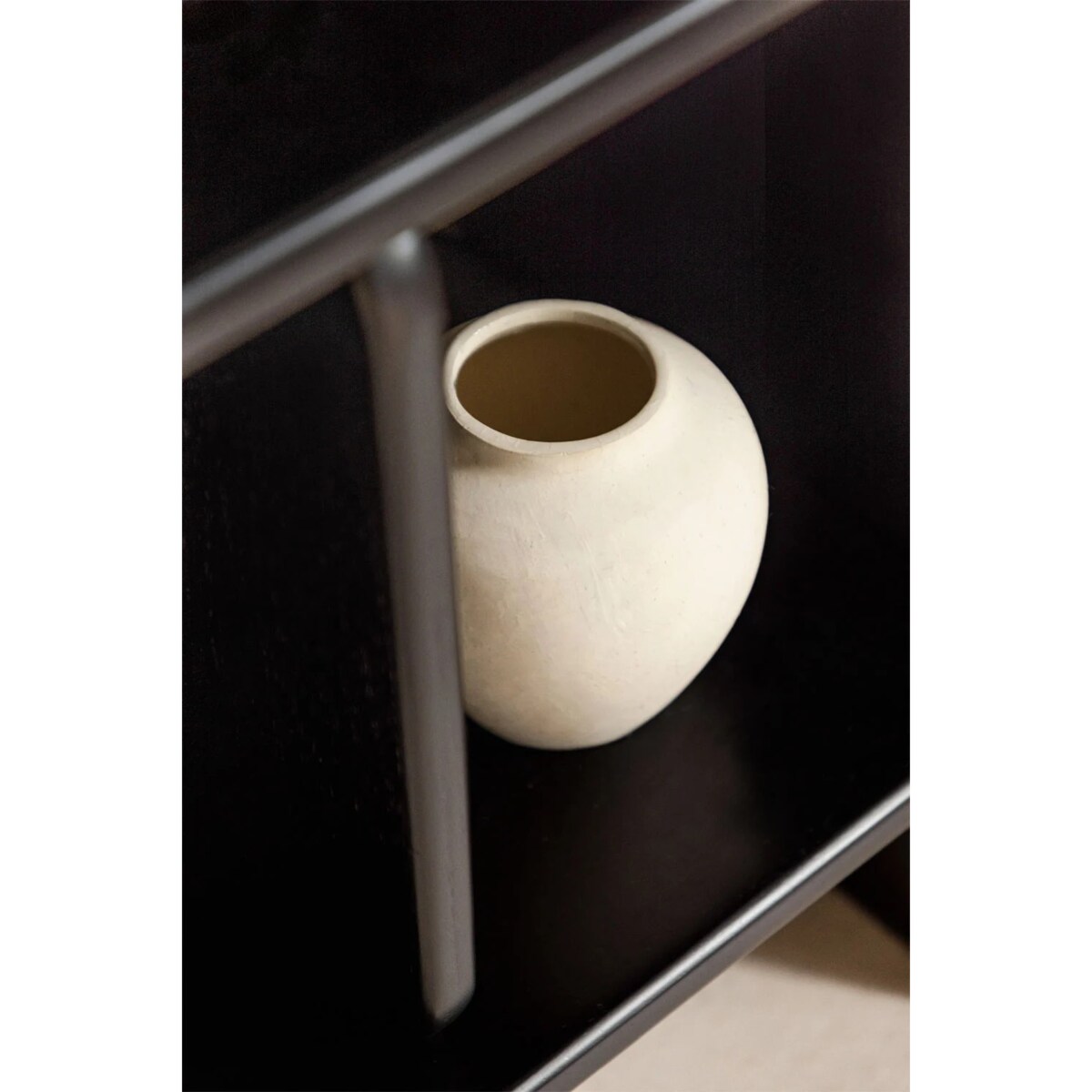 Regał z drewna mango czarmy Agathe 190x140 cm