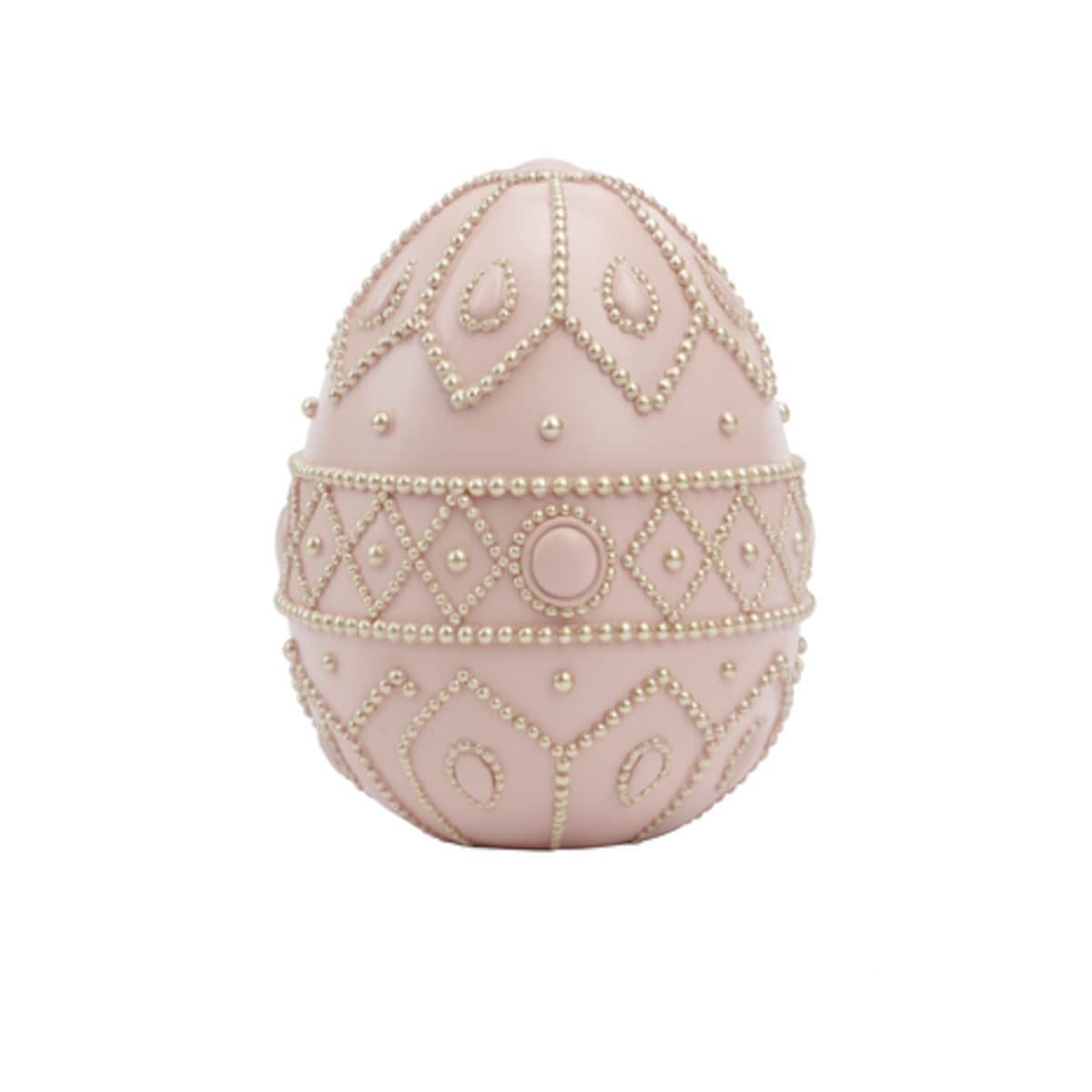 Dekoracja - jajko ceramiczne 20,5x16,5x16,5 cm UOVO różowe