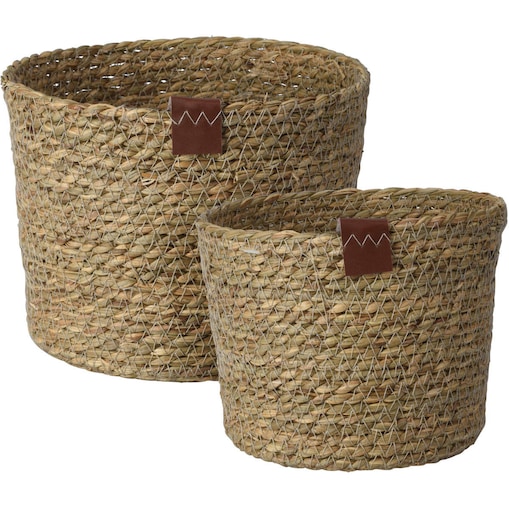 Kosze do przechowywania, kolor naturalny, 2 sztuki