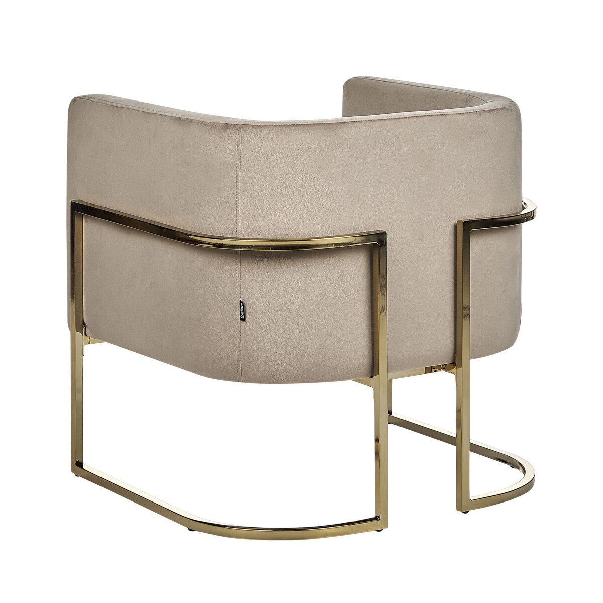 Fotel welurowy beżowoszary SIRKKA