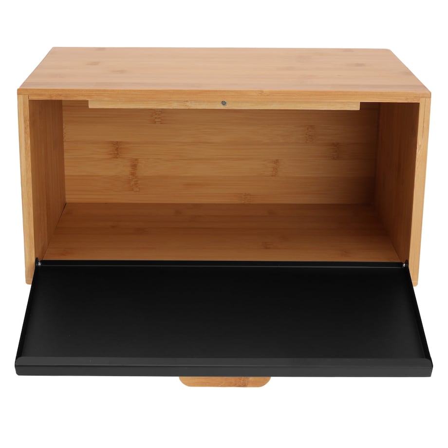 Chlebak bambusowy pojemnik na pieczywo chleb czarny KLAUSBERG