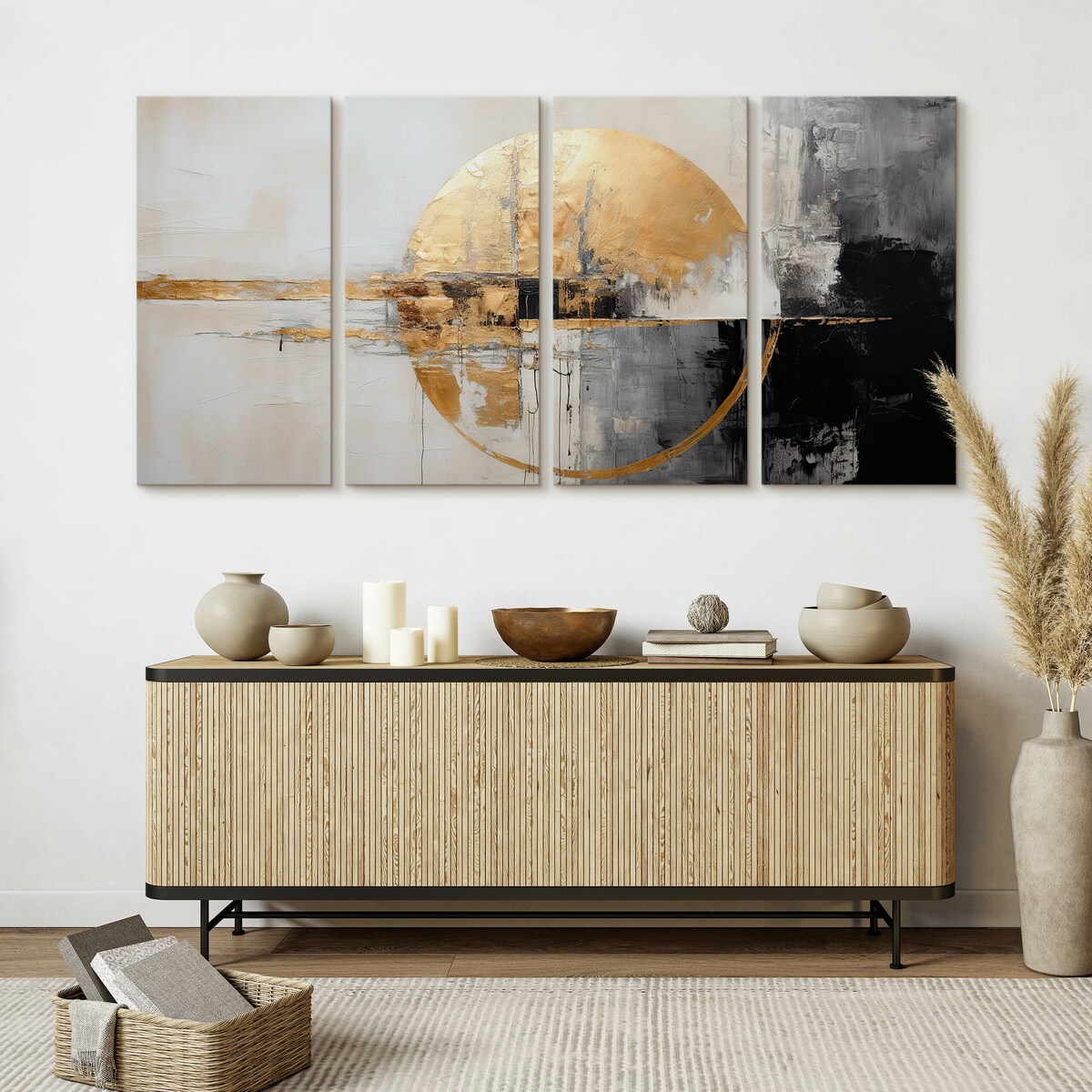 Obraz na płótnie Złota abstrakcja 120x60cm