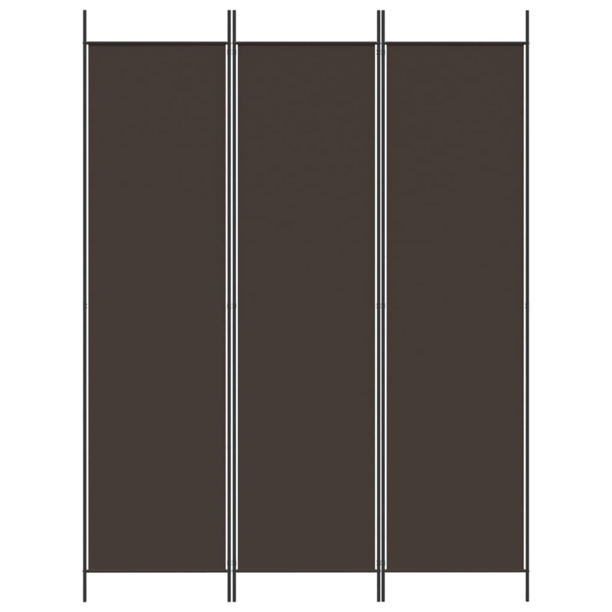 vidaXL Parawan 3-panelowy, brązowy, 150x200 cm, tkanina