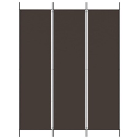 vidaXL Parawan 3-panelowy, brązowy, 150x200 cm, tkanina