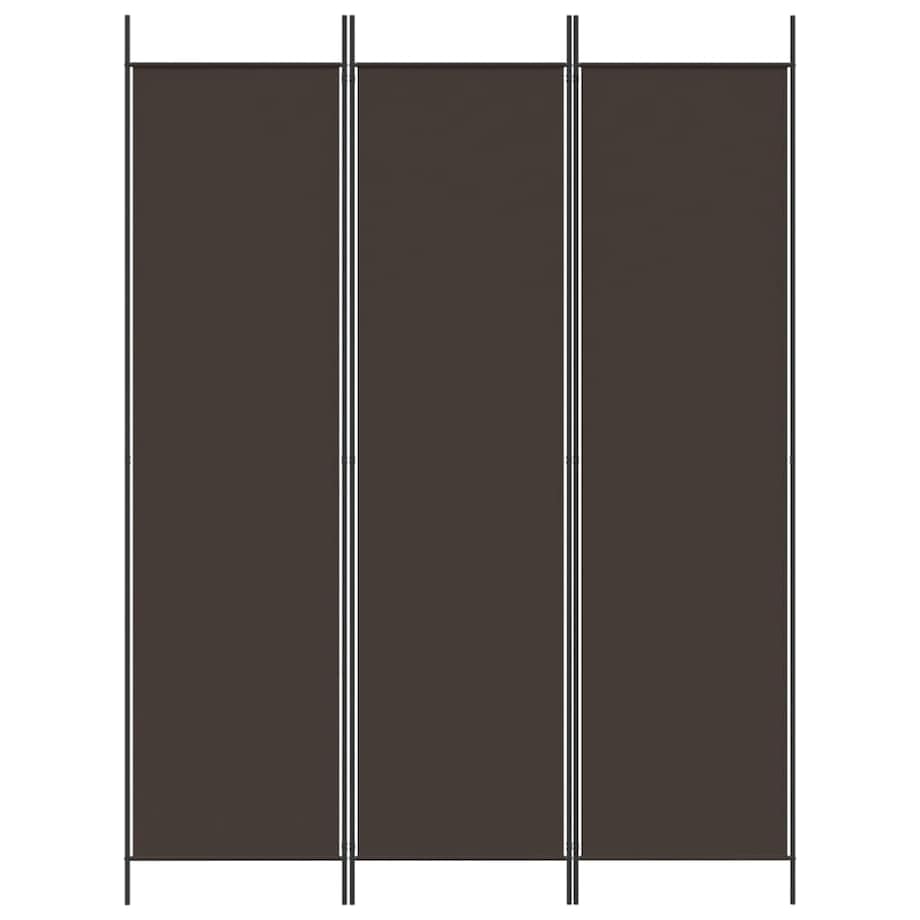 vidaXL Parawan 3-panelowy, brązowy, 150x200 cm, tkanina