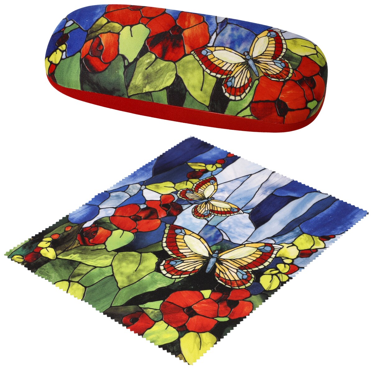 L.C. Tiffany - Butterflies - Etui na okulary i chusteczka - Goebel