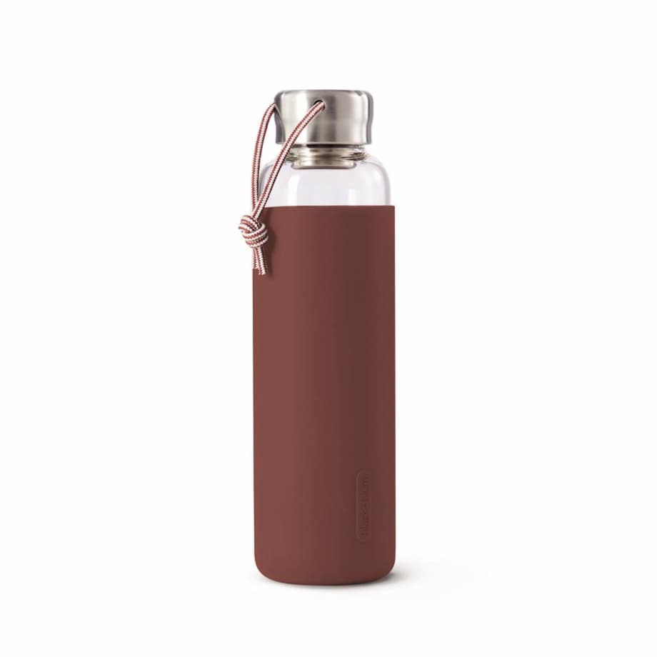 Butelka szklana na wodę bordowa, 600 ml, Black+Blum