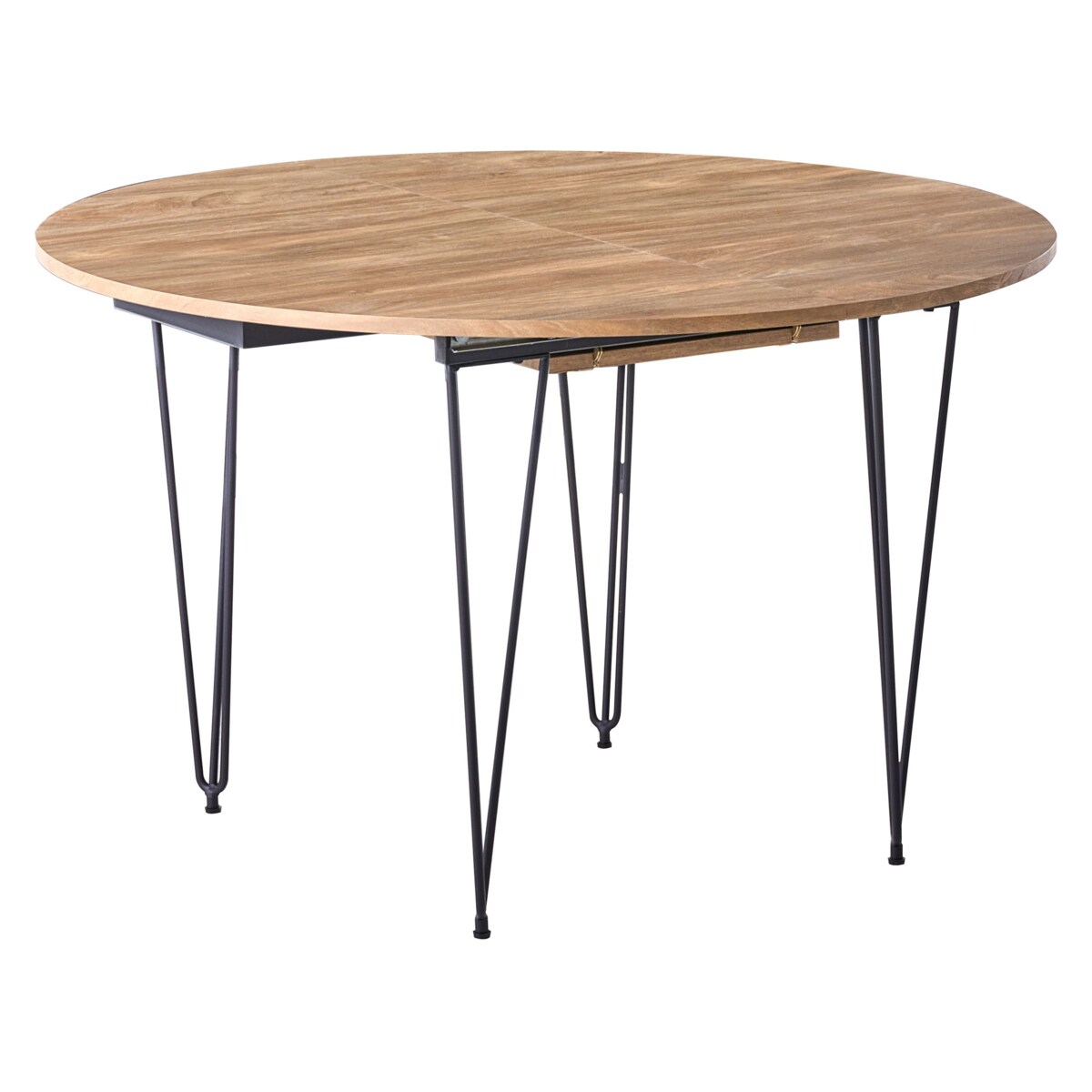 Stół do jadalni rozkładany LOUISE Brązowy 120/160 cm 120 cm