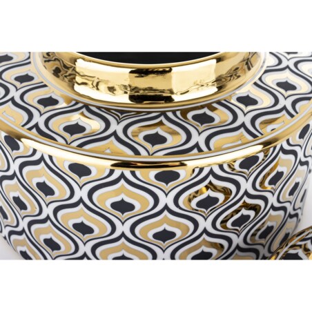 Pojemnik ceramiczny o ciekawym wzorze 16x23x23 cm