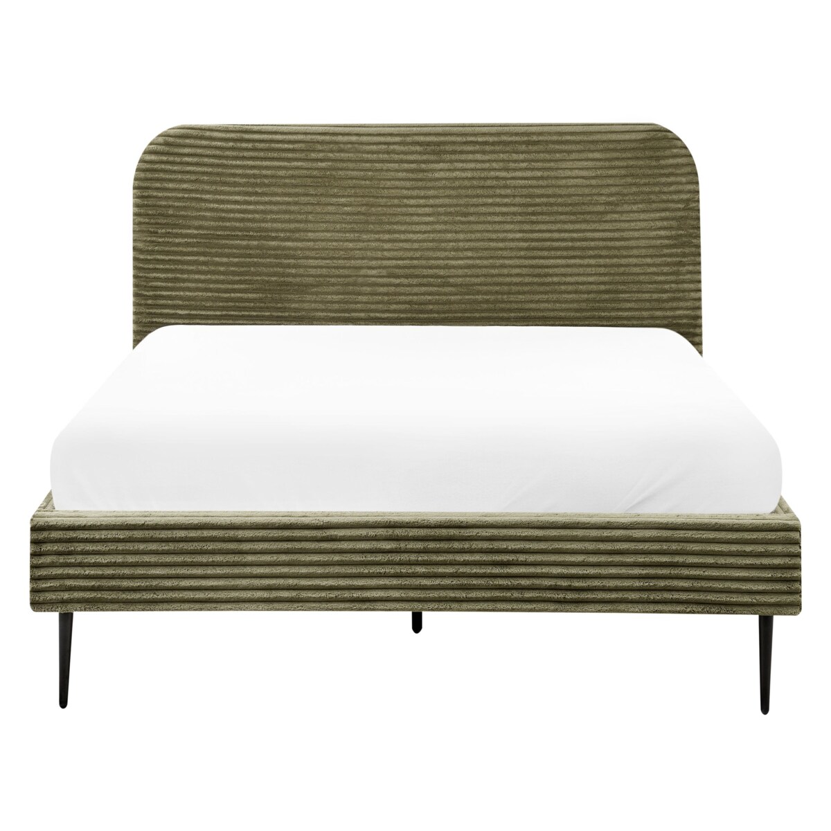 Łóżko Sztruks FLAYAT 140 x 200 cm Zielony