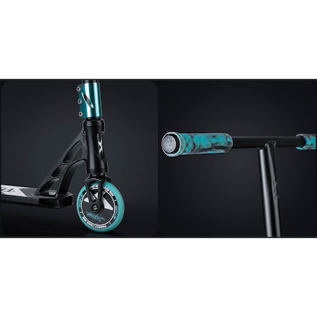 Hulajnoga wyczynowa Soke XTR czarny-turkus ABEC-9 110 mm