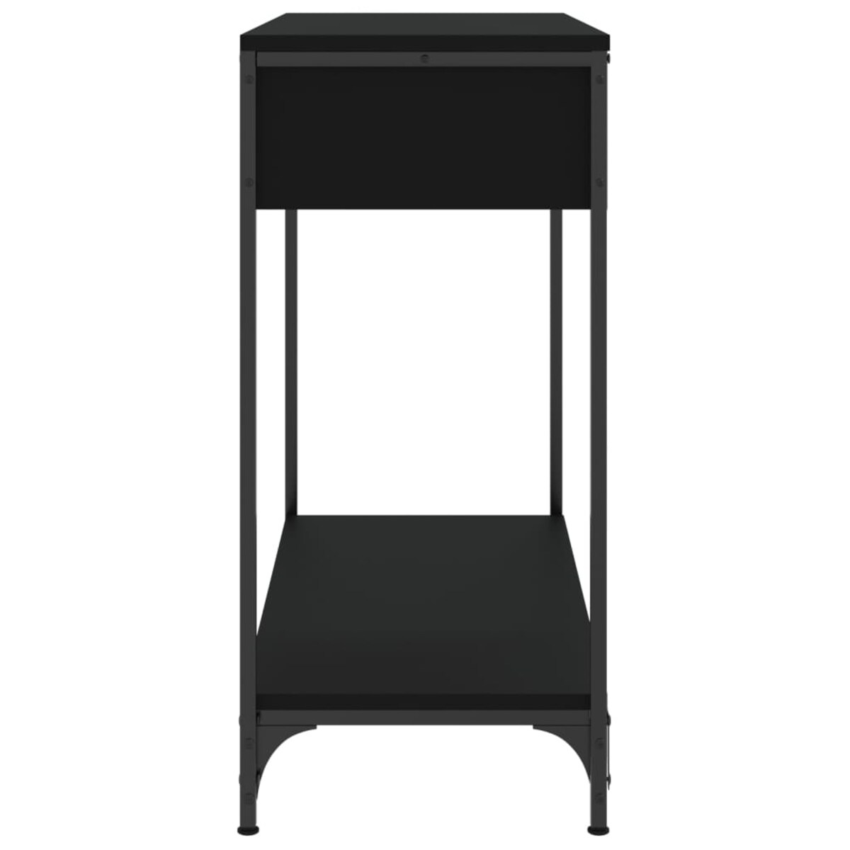 vidaXL Stolik konsolowy, czarny, 75x34,5x75 cm