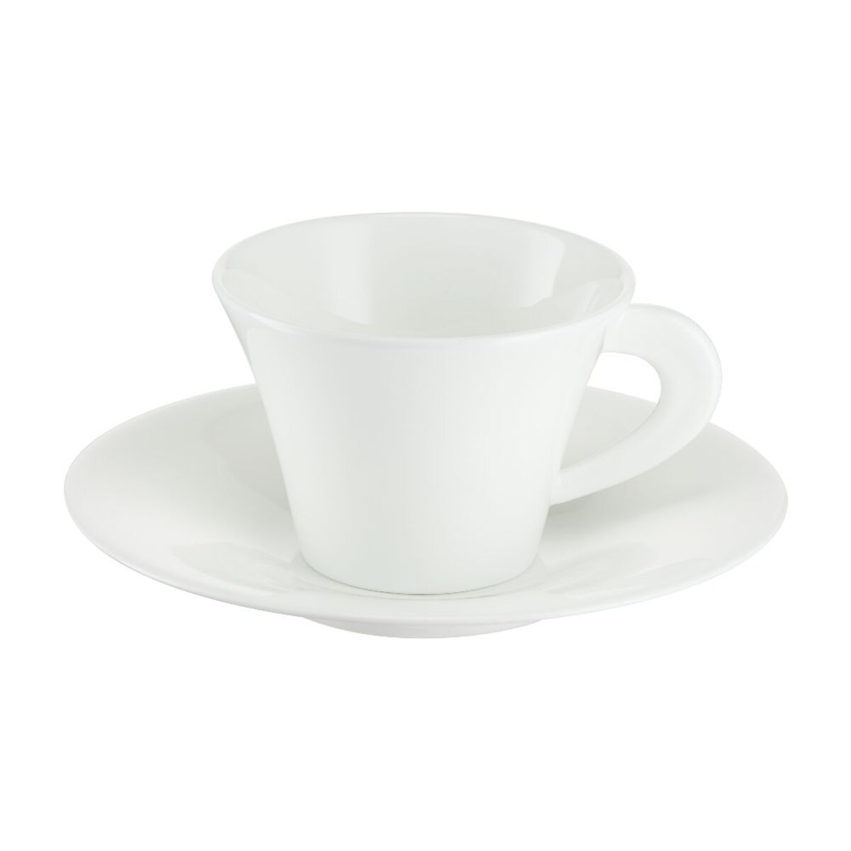 VILLA ITALIA Filiżanka do kawy herbaty porcelanowa 200 ml ze spodkiem NAOMI WHITE