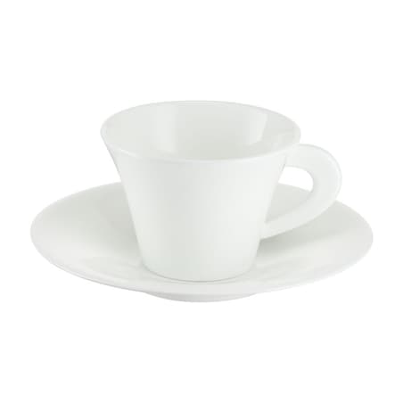 VILLA ITALIA Filiżanka do kawy herbaty porcelanowa 200 ml ze spodkiem NAOMI WHITE