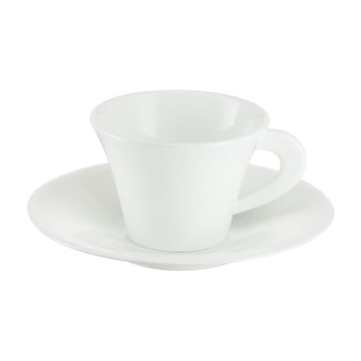 VILLA ITALIA Filiżanka do kawy herbaty porcelanowa 200 ml ze spodkiem NAOMI WHITE