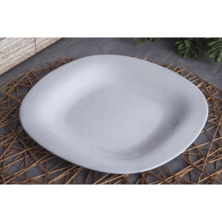 TALERZE PŁYTKIE kwadratowe szare 6x 27 cm LUMINARC