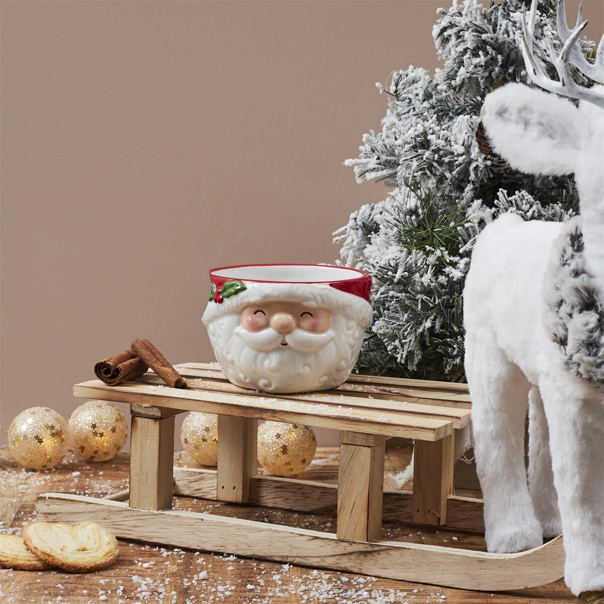 MISKA ŚWIĄTECZNA z motywem Mikołaja CERAMICZNA 200 ml