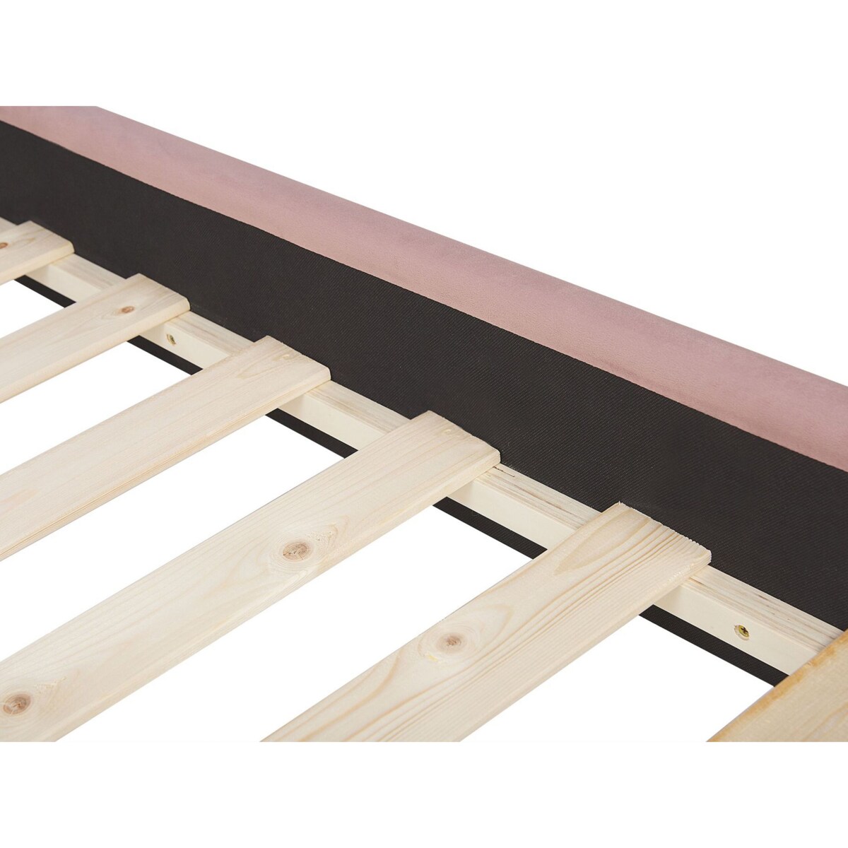 Łóżko welurowe 160 x 200 cm różowe AVALLON