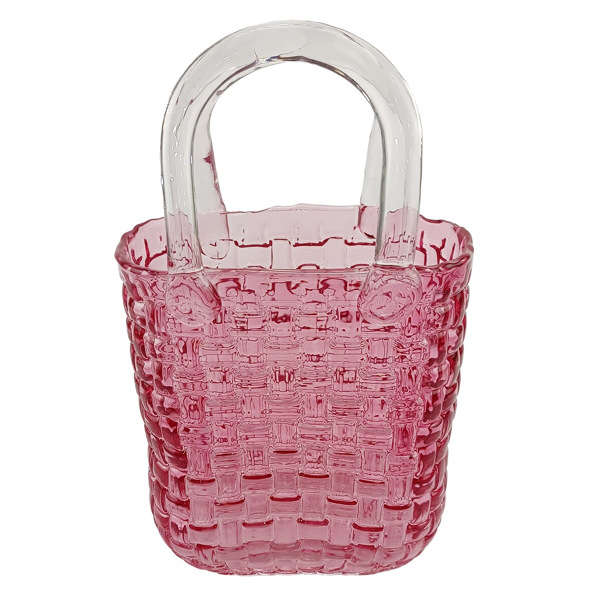 Wazon szklany 28x18,8x11,5 cm TORBA-3 różowa