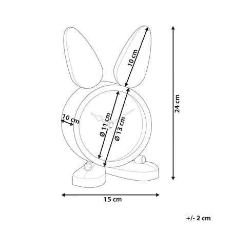 Zegar biurkowy THUSIS 15 cm Metal Srebrny