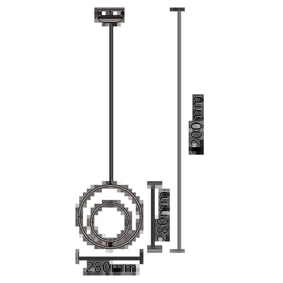 lampa wisząca 2700k aluminium i silikon nowoczesny design 120cm