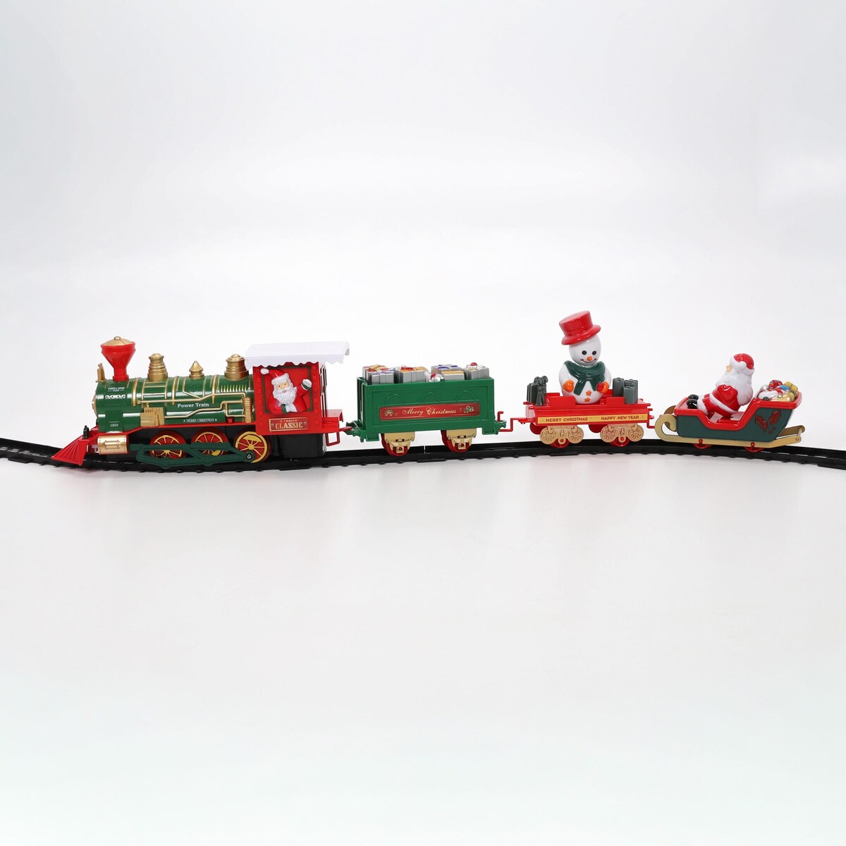 Kolejka świąteczna pod choinkę, 698 cm, 39 elementów