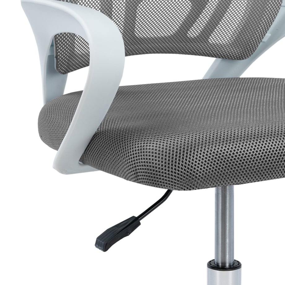 Krzesło biurowe fotel obrotowe regulowane młodzieżowe szare