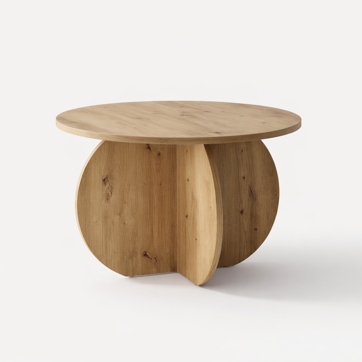 Stolik Kawowy YAPANDI Dąb Artisan 70 cm Okrągły Japandi Nowoczesny Do Salonu