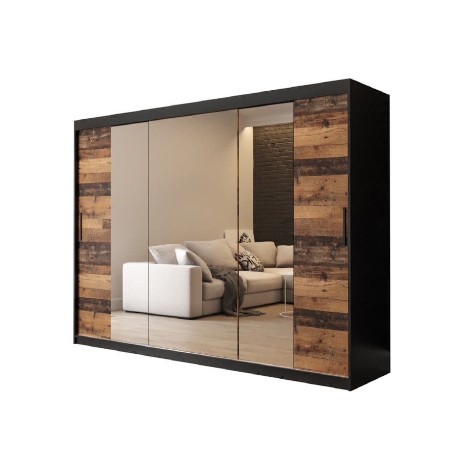 Szafa przesuwna OLDSTYLE T2 250 Czarny / Old Style