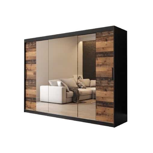 Szafa przesuwna OLDSTYLE T2 250 Czarny / Old Style